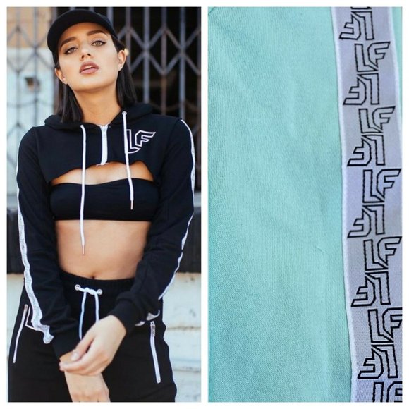 LF the Brand Tracker Ultra Cropped Zip Up Hoodie - Picture 2 of 12